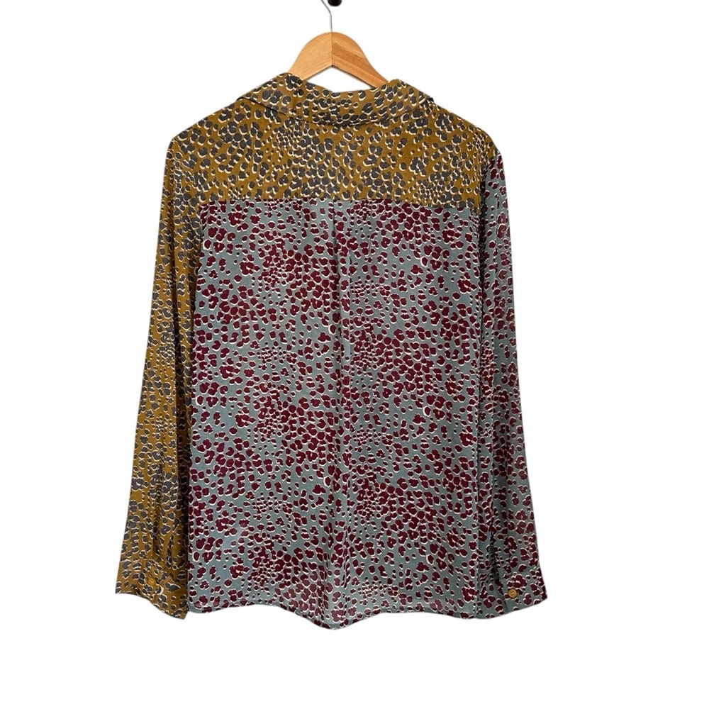 See And Be Seen Womens Animal Print Long Sleeve Top Sz Large Popover Long Sleeve - Picture 2 of 7